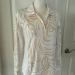 SanSoleil EUC Ladies SolCool Print Zip Collared Golf Sun Shirt. MSRP $104 Photo 3