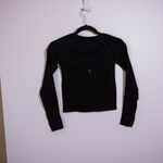 Free People Movement Free People FP Movement Bail Out Long Sleeve Scoop Neck Layer Tee Shirt Black Photo 3