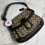 Coach y2k Vintage Black Brown Khaki Signature Legacy Flip Turnlock Photo 10