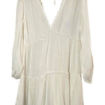 Blue Island NWT  Womens‎ Cream Gold Metallic Layered A-Line Dress Extra Small Photo 0
