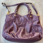 Marc by Marc Jacobs MARC JACOBS Wine Red Burgundy Cabernet Tumbled Leather Top Handle Women’s Tote Photo 15