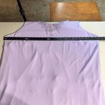 Roamans Maxi Dress Womens 34W‎ Purple Floral Embroidered Neck Sleeveless *Stains Photo 10