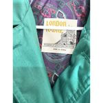 London Fog VTG London Towne by   Size 6 Bright Green Trench Coat Rain Jacket Photo 2