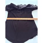 White House | Black Market WHBM Top XS Black Lace Off Shoulder Goth Whimsy Dark Romance Castlecore Witchy Photo 9