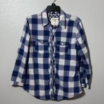 Abercrombie & Fitch  Women blue plaid button shirt size small Photo 0
