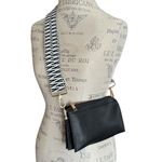 NWT A Wink & A Nod 4 in 1 Black Women's Bag Patterned Guitar Strap Gold Hardware Photo 1