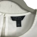 Topshop  Size 4 S White Cold Shoulder Top Blouse Short Ruffle Sleeves Photo 5