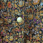 Coldwater Creek Vintage Jacquard Black & Jewel Tone Button Front Blazer Jacket Photo 6