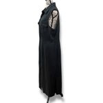 LL Bean Size 16 Black 100% Linen Sleeveless Maxi Shirt Dress Classic Capsule Photo 3
