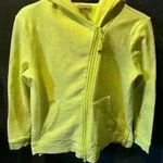 Talbots Women’s Brushed Terry Asymmetrical Zip Up Hoodie Lime Green Small Photo 0