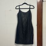 Commando ‎ Black Faux Leather Spaghetti Strap Slip Dress Size Medium Photo 1