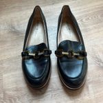 LIFESTRIDE | Black Loafers with Tortoise Chain Detail Size 8.5 Photo 1