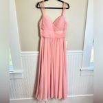My Dreams & More Beautiful Pleated Chiffon Dress Beaded Straps Flowing Skirt 14 Pink Photo 14
