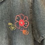 Jane Ashley  Cotton Embroidered Lightweight Denim Bling Pant Set XL Photo 1