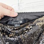 Forever 21 [Vintage]  Black Gold Sequined Low Rise Mini Skirt Y2K 90s Sz Large L Photo 7