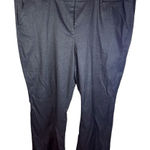 Lane Bryant  Plus Size 28 Charcoal Pleated Wide Leg Trousers Pockets‎ Office Photo 0