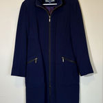 Green w Envy Women's Navy‎ Blue Dress Coat Large Purple Rich Winter Photo 0