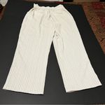 Current Air Anthropologie Womens SZ Large Cream Pull On Paper Bag Wide Leg Pant Photo 11