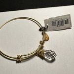 Bella Ryann Women’s Gold Tone Bangle Bracelet With Clear Charm 7.5 (7 1/2) Inch Photo 3