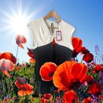 Vince Camuto  Sleeveless Black White Classic Summer Top new Lg Photo 1