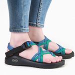Chacos Blue Jacquard Strappy ZX/2 Classic Sandals Photo 0