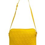 Michael Kors Yellow Neoprene Logo Embossed Adjustable Crossbody Shoulder Bag EUC Photo 0