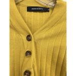 Merokeety  Sweater Cardigan Ribbed Knit V Neck Button Front Women’s Medium Y2K Photo 2