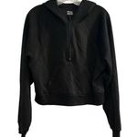 PacSun PAC 1980 Unisex Black Half Zip Pullover Hoodie Medium Photo 0