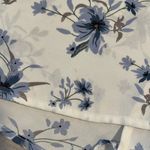 Lush Clothing LUSH White And Blue Floral Open Back Flowy Blouse- Size Medium Photo 6