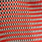 Paco Rabanne Strapless Stripe Knit Bodycon Dress Back Buttons Cotton Jacquard XS Red Photo 9