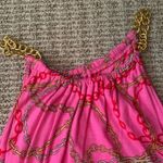 NY&C Pink Halter Tank Top Gold Chain Print Mobwife Size XS Photo 1