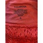 Tularosa  Bikini Bottom NWT Swim Crotchet Bikini Knit Coral Red Large Photo 3