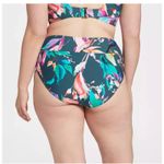 Calia High Rise Tropical Print Bikini Bottoms Size Large Green Photo 1