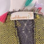 Sun Followers Yellow and Gray Woven Tasseled Cardigan One Size Beach Cover Photo 6