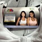 Fruit of the Loom 2 Pack 38 Women Soft Front Closure Cotton Bra NEW Pink White Photo 6