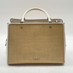 Kate Spade  Beige/White Leila Straw Medium Triple Compartment Satchel -‎ Size M Photo 0