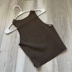 Reformation Distressed Tank Top organic cotton womens Brown (small) casual crop Photo 3