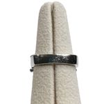 Emerald Cut Glass Stone Multicolored Rainbow Silver Tone Ring Photo 3