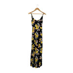 H & M Divided Floral Faux Wrap Maxi Dress Spaghetti Strap Black 2 Photo 4