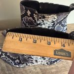 Marc Fisher Mark Fisher Oshay Leather Boots Booties Python Snakeskin Print Sz 11 Block Heel Photo 4