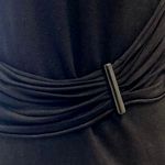 Armani Collezioni Armani black stretch sleeveless top, ladies 10 gathered drape belt detail knit Photo 6