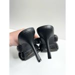 Abound  Sandals Womens Size 8.5 Black Square Toe Woven Stiletto Heels Photo 4