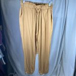 Shinestar Shinesdar L Women's Tan Joggers Lightweight Drawstring Waist Casual Pants Photo 12