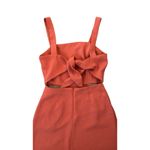 Wilfred Aritzia  Ecoulement Tie Cut Out Peep Back Mini Dress Orange Womens Size 2 Photo 5