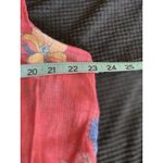 Fred David  Red/Multi Floral‎ Blouse V Neck Sleeveless Size XXL High/Low Photo 4