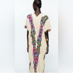 ZARA  Multicolored V-Neck Tunic Short Sleeves Midi Summer Beach Dress Size XL Photo 14