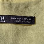 ZARA NEW  pleated flowy yellow maxi midi dress L Photo 9