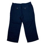 Soft Surroundings  Navy Blue Linen Pull On Wide Leg Pants Casual Resort 2X Photo 2