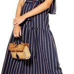 Topshop Sicily One-Shoulder Striped Midi Dress 4 Photo 0