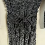 Alice + Olivia  Coco Metallic Midi Dress Women's 2 Silver V-Neck Tie Waist Party Photo 10